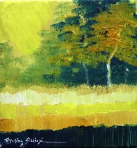 Ayesha Siddiqui, 7 x 7 Inch, Oil on Canvas,  Landscape Painting, AC-AYS-051